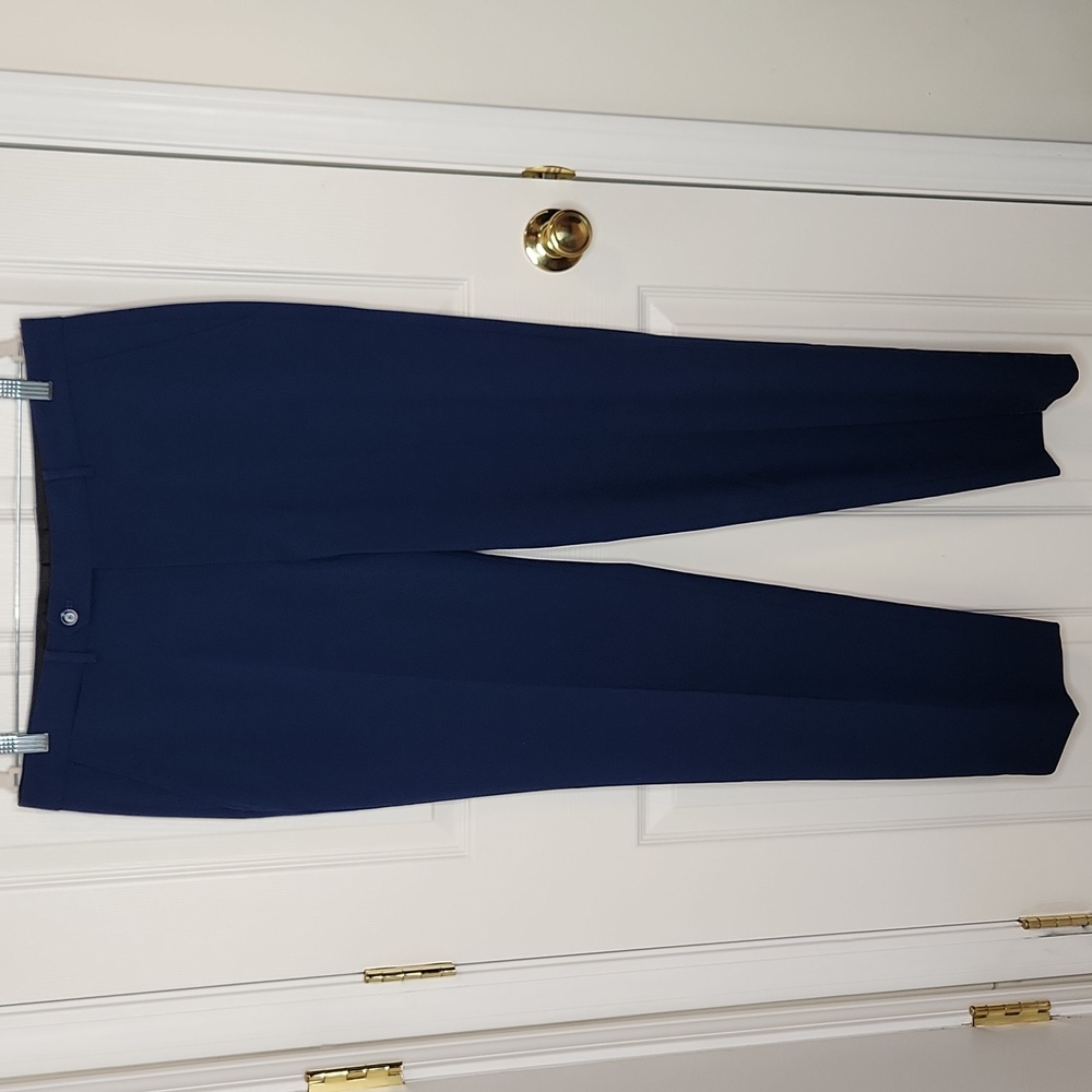 Men's Vince Camuto blue slim fit stretch dress pants NWT WPL11590 size 35W